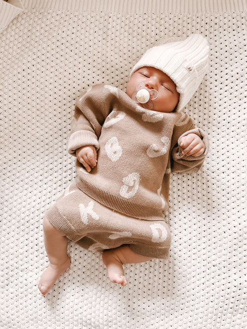 alphabet-jacquard-pullover-sweater Luna and Luca Newborn Baby Clothes